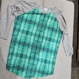 Green Plaid Raglan Shirt